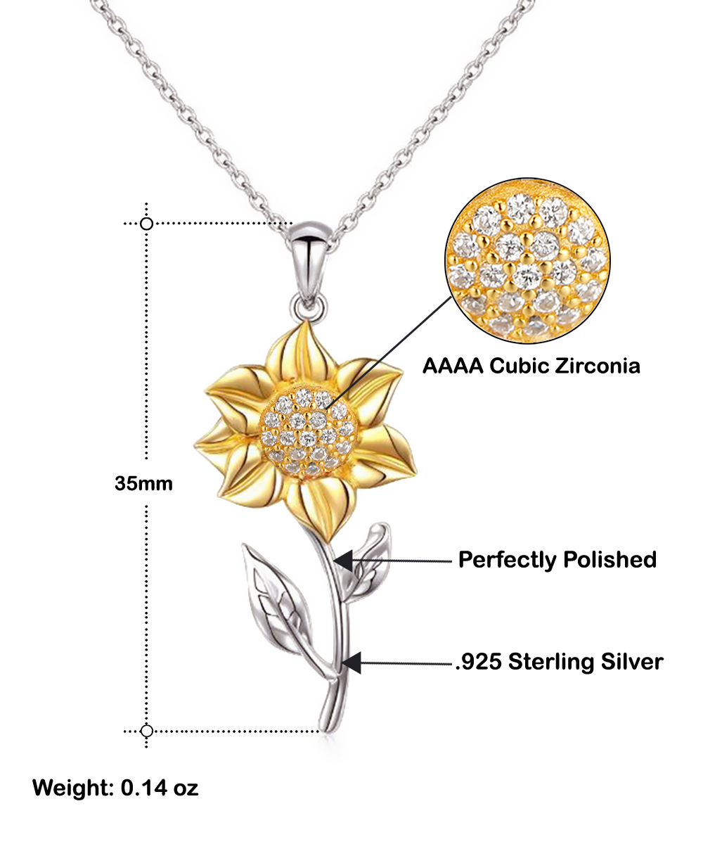 Daughter | Be A Sunflower | Sunflower Pendant Necklace