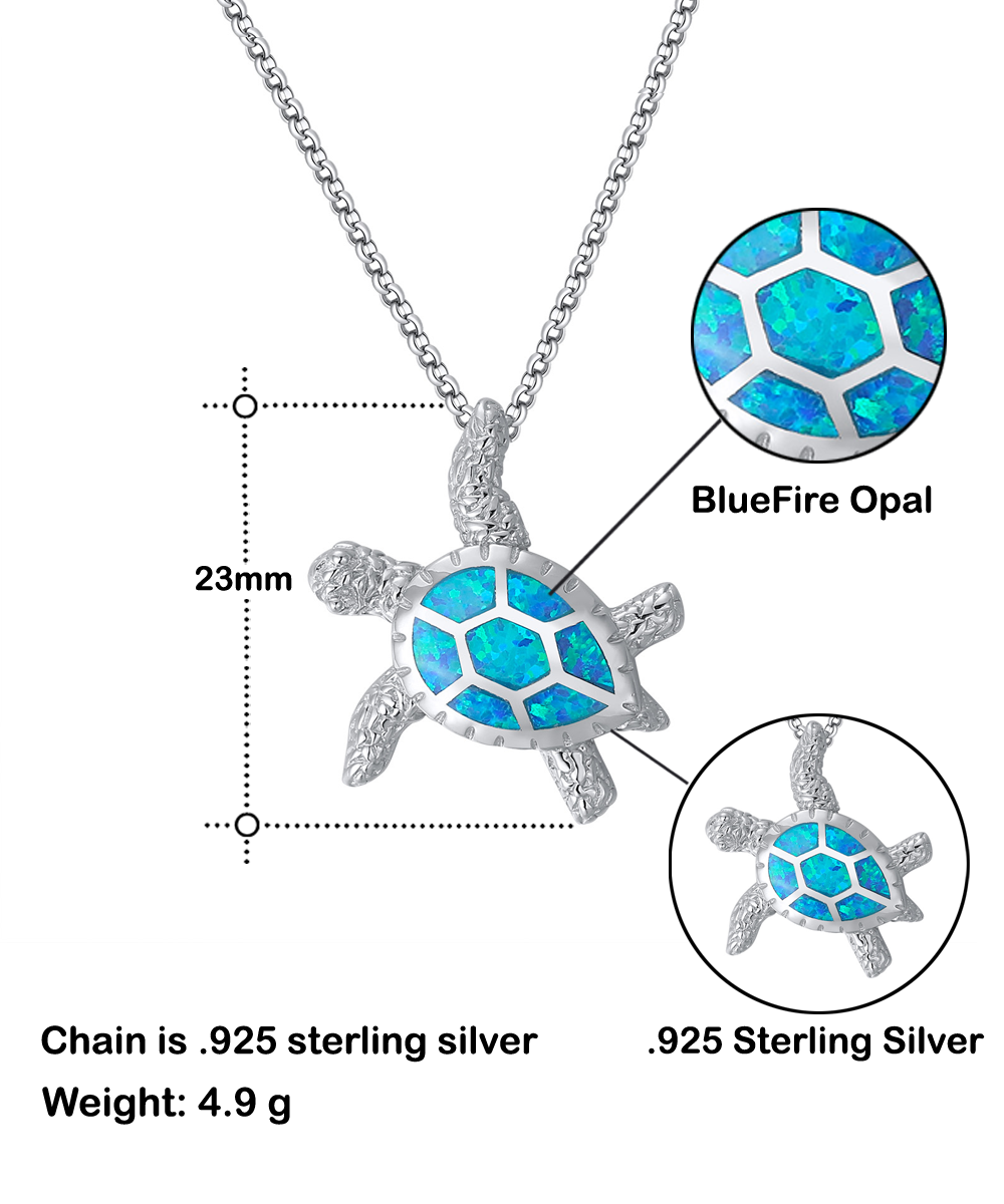 Mom | You Are Amazing | Opal Turtle Pendant